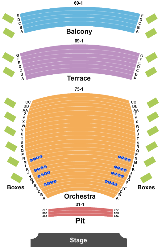 First Interstate Center for the Arts Hamilton Seating Chart